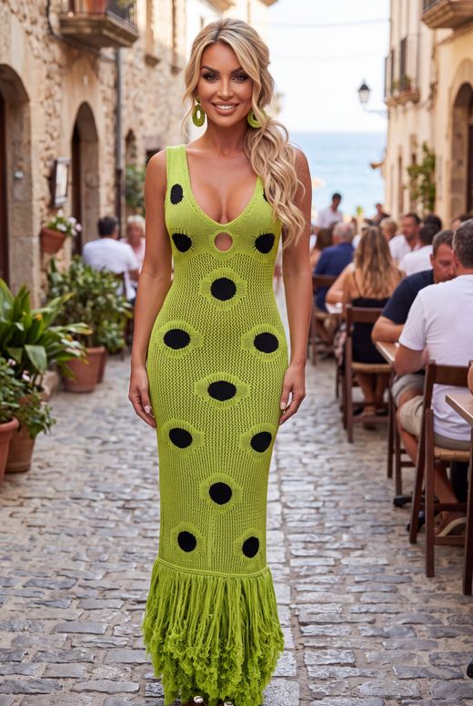 Vestido crochet modelo Tropical