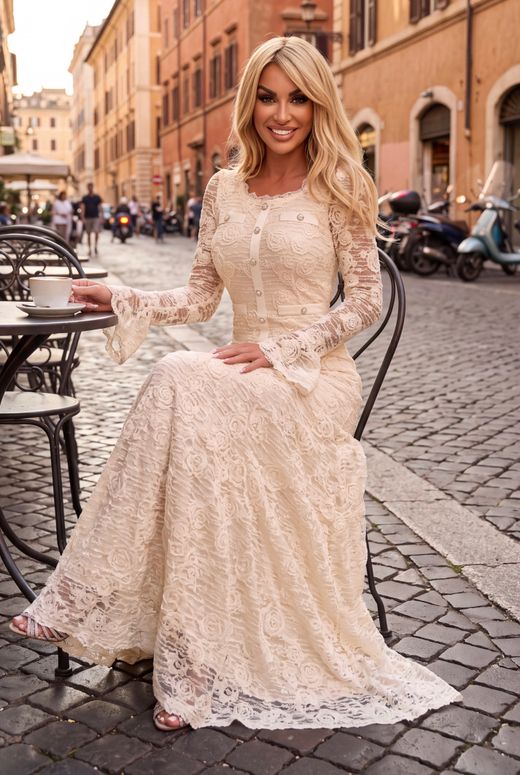 Vestido de encaje modelo Cris