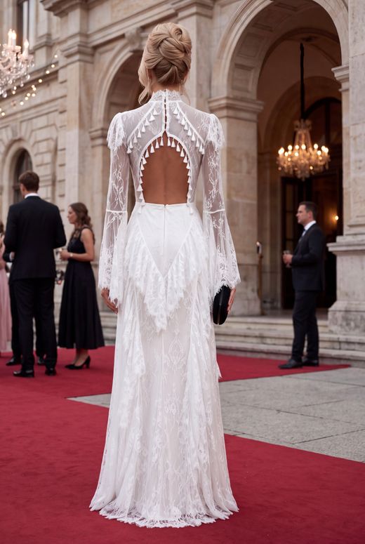 Vestido de encaje modelo Elara