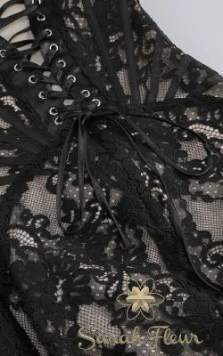 Vestido de encaje negro modelo Samantha