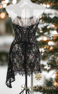 Vestido de encaje negro modelo Samantha