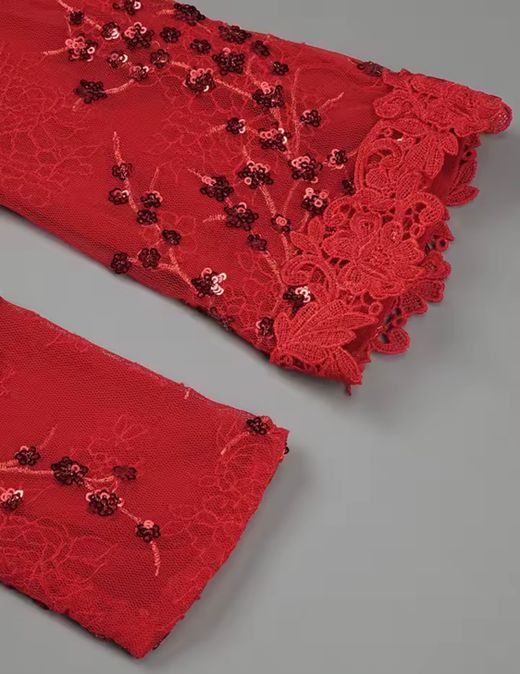 Vestido de lentejuelas modelo Rojo glamour