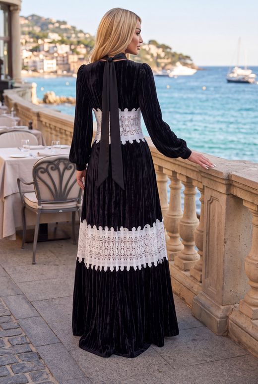 Vestido de terciopelo modelo Ninette