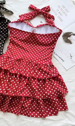 Macarena polka dot stretch dress