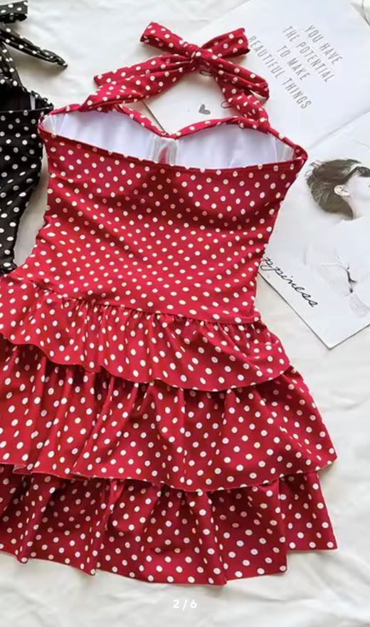 Macarena polka dot stretch dress