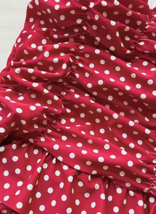 Macarena polka dot stretch dress