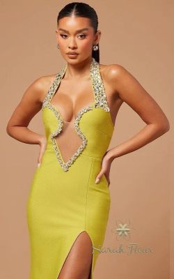 Naomi long bandage dress