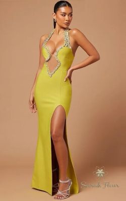 Naomi long bandage dress
