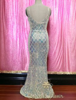 Long party dress model Karina White