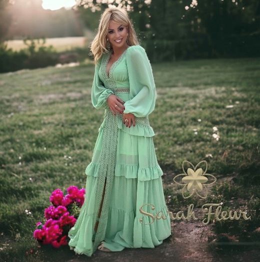 Vestido largo modelo Menta