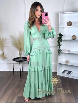 Vestido largo modelo Menta