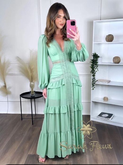 Vestido largo modelo Menta