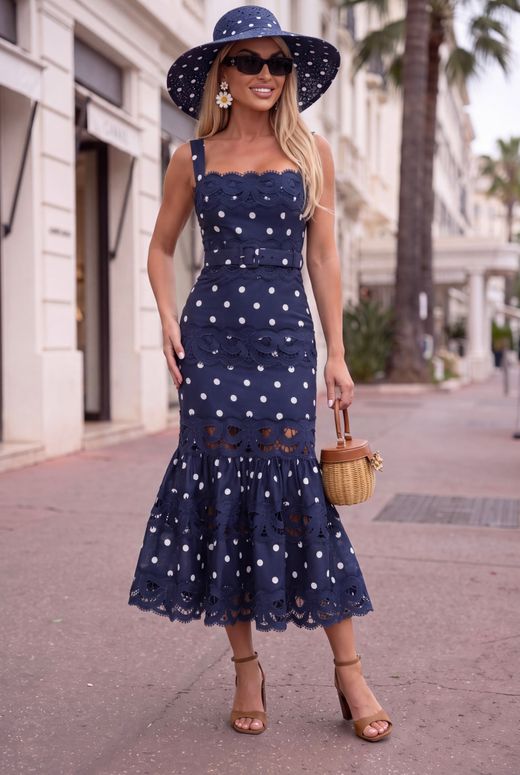 Vestido lunares modelo Polka