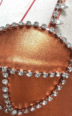 Emily metallic dress with rhinestones