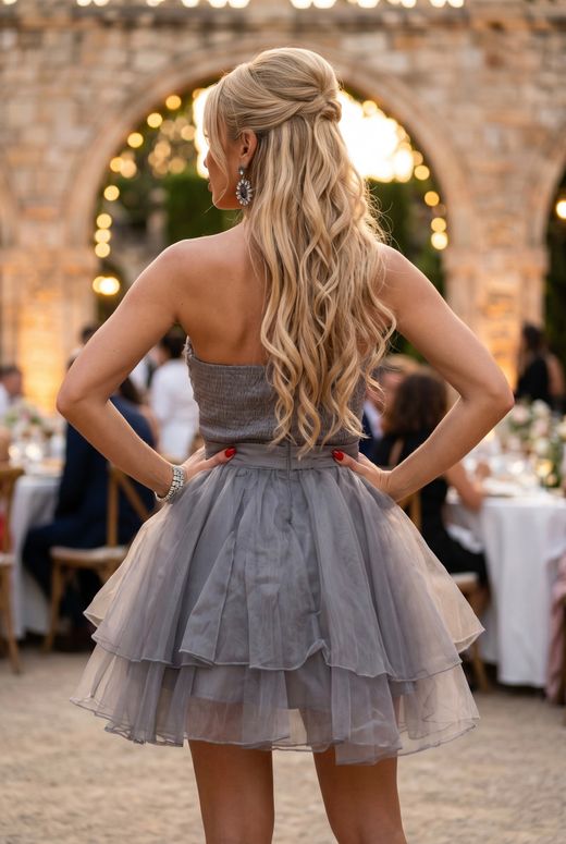 Anthracite model dress