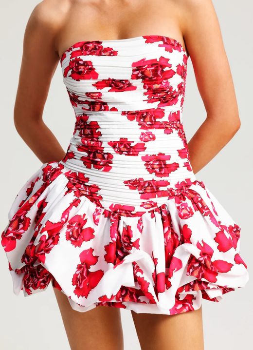 Barbados red model dress