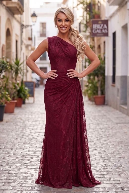 Vestido modelo Cannes Burdeos