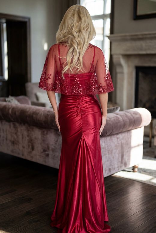 Vestido modelo Carina Rubí