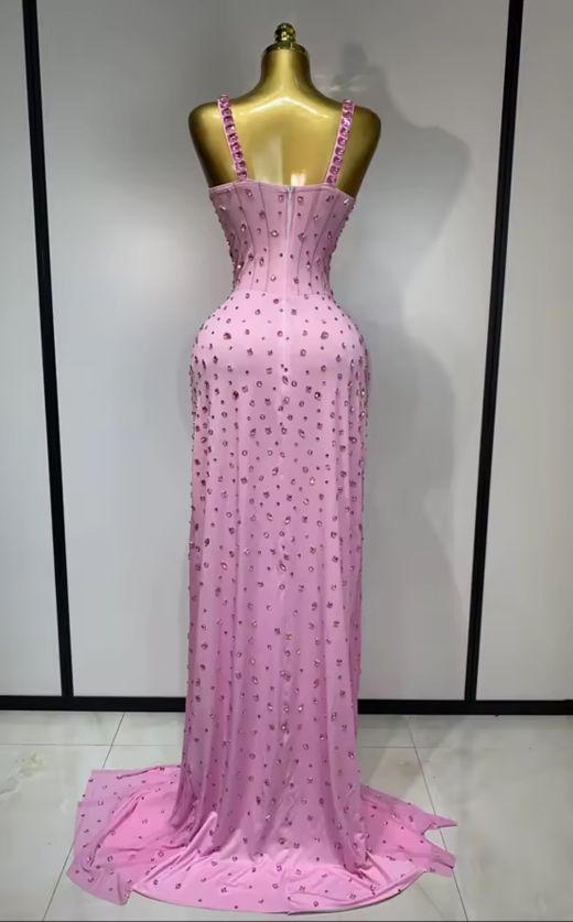 Robe à cœur rose