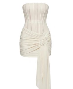 Vestido modelo Corset Cream