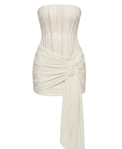 Vestido modelo Corset Cream