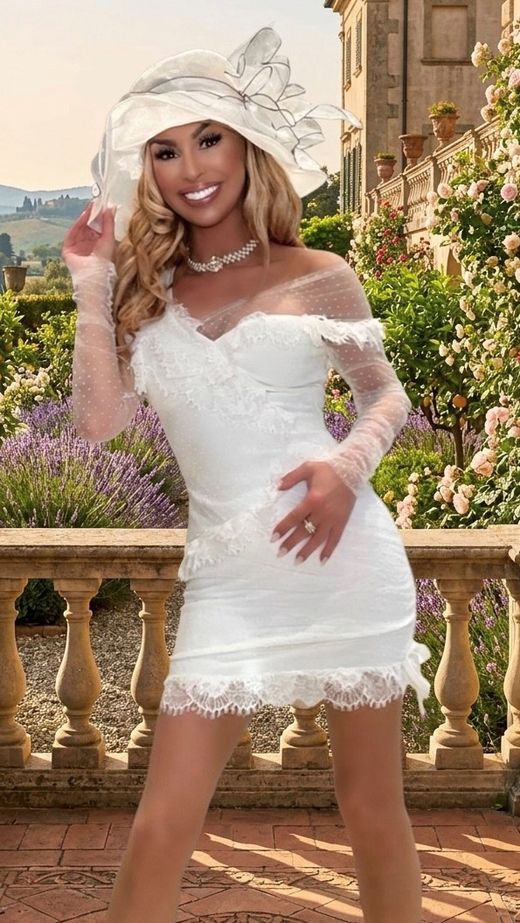 White Cupid dress