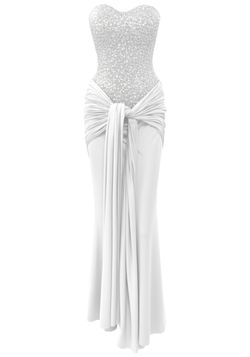 Vestido modelo Drapeado blanco