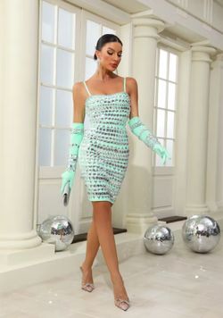 Imperial green model dress