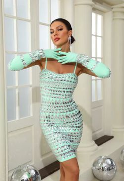 Imperial green model dress