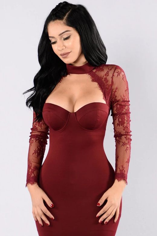 Vestido modelo Irina burdeos