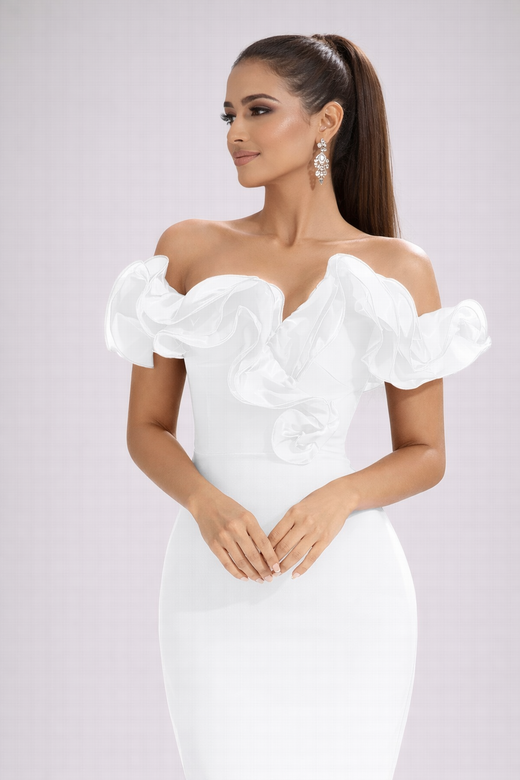 Lily white model dress