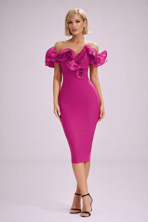 Fuchsia Lily model dress
