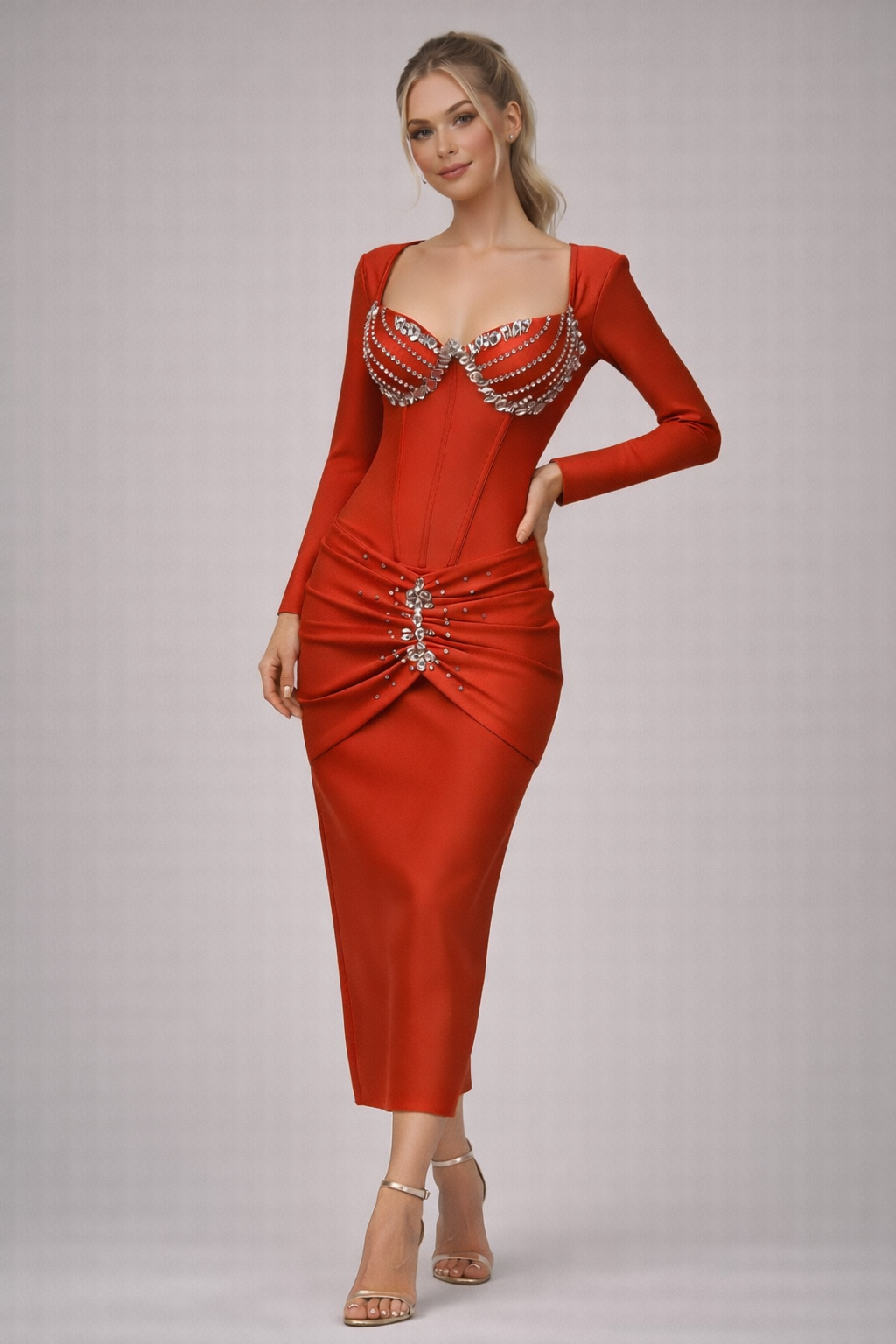 Vestido modelo Lindsay rojo L