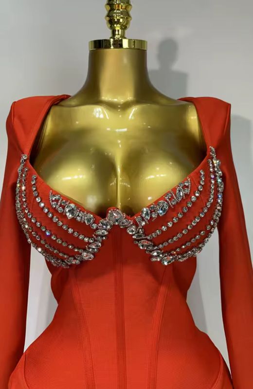 Vestido modelo Lindsay rojo