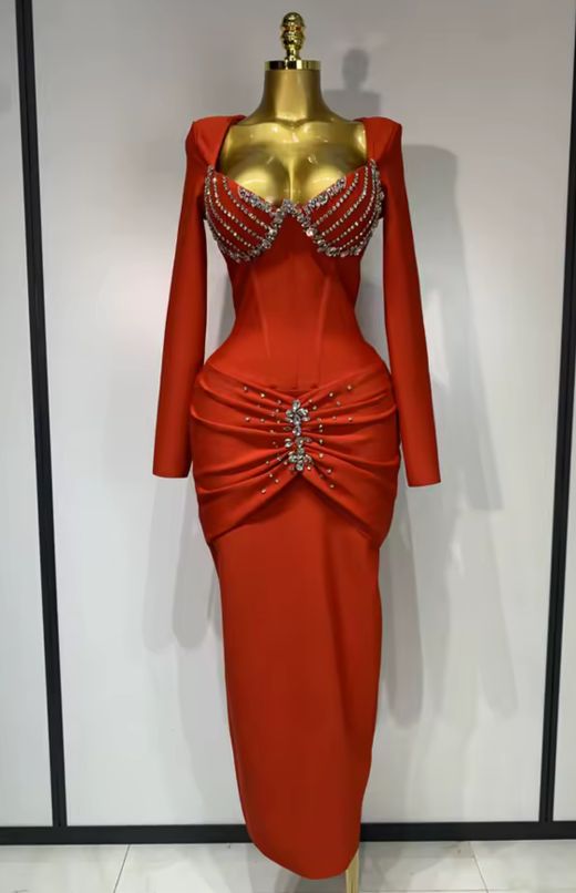 Vestido modelo Lindsay rojo