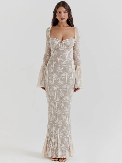 Vestido modelo Marlene blanco