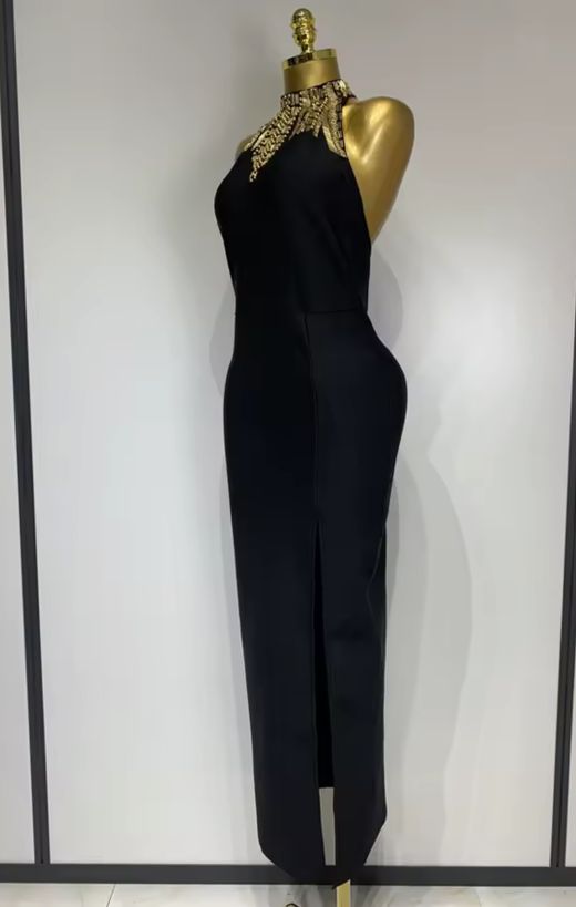 Vestido modelo Medianoche Dorada