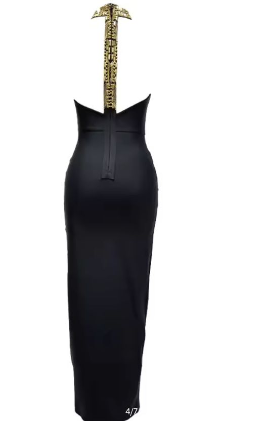 Vestido modelo Medianoche Dorada