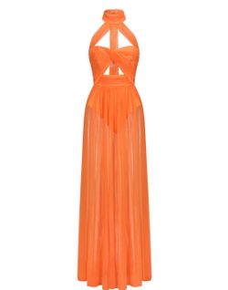Vestido modelo Miriam naranja
