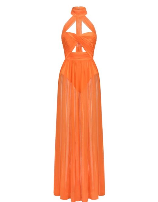 Vestido modelo Miriam naranja