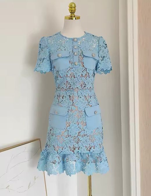 Robe modèle Nancy Bleu