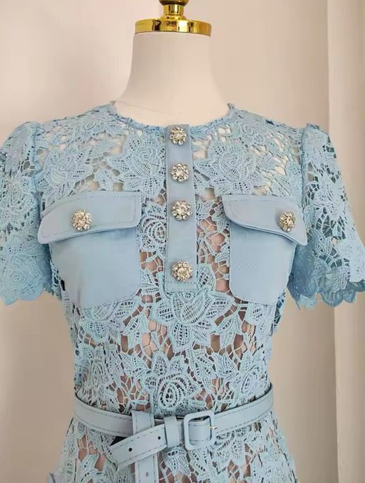 Robe modèle Nancy Bleu
