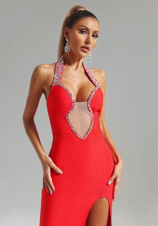 Naomi Red model dress