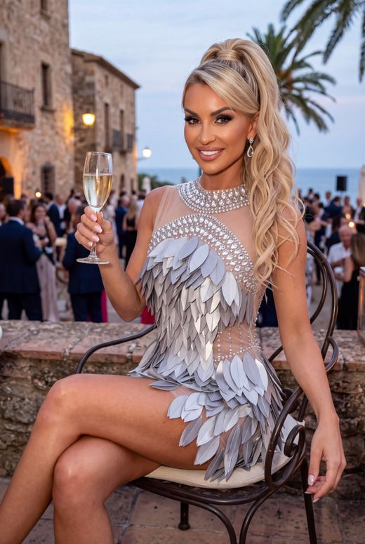 Vestido modelo Paraíso plata