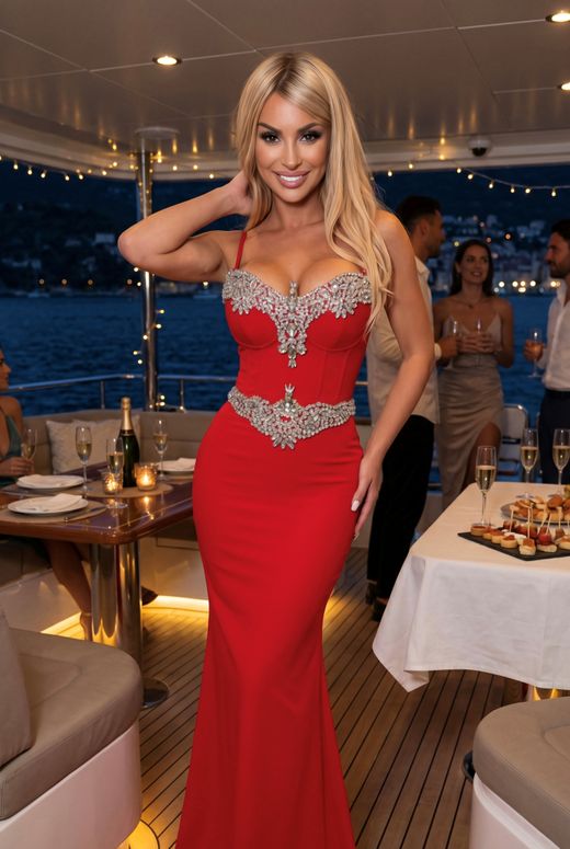 Red Princess style dress  Sarah Fleur