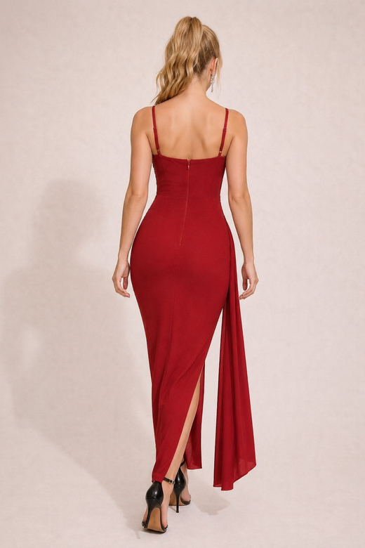 Vestido modelo Santa Lucia rojo
