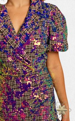 Claudia model sequin dress