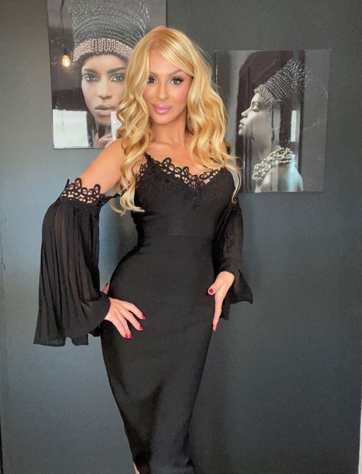 Vestido negro bandage mangas acampanadas Natasha