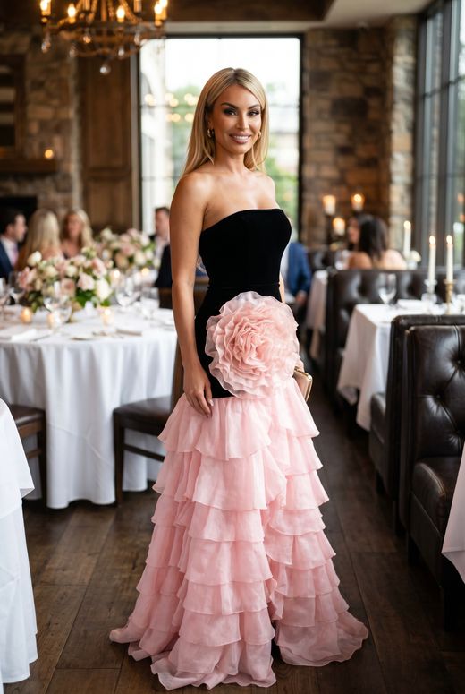 Vestido volantes modelo Diva